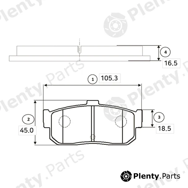 CTR GK0818 — Brake Pad Set, disc brake