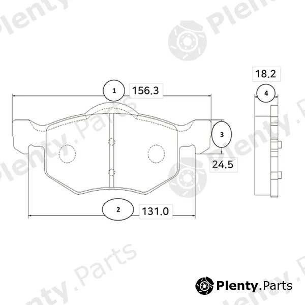 CTR GK0162 — Brake Pad Set, disc brake