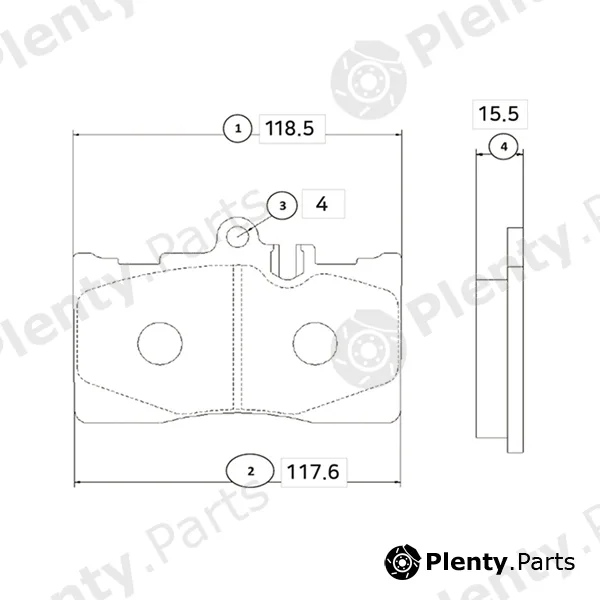 CTR GK1047 — Brake Pad Set, disc brake