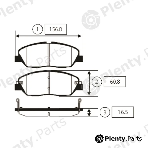 CTR GK0496 — Brake Pad Set, disc brake