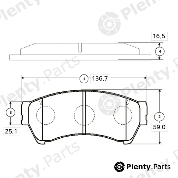 CTR GK0214 — Brake Pad Set, disc brake