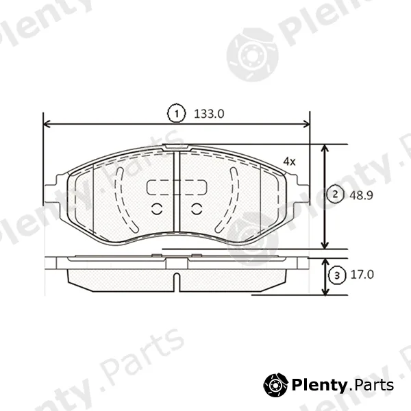 CTR GK0439 — Brake Pad Set, disc brake