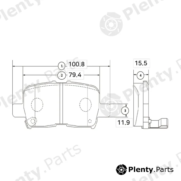 CTR GK0332 — Brake Pad Set, disc brake