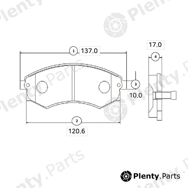CTR GK0457 — Brake Pad Set, disc brake