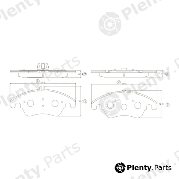 CTR GK1478 — Brake Pad Set, disc brake