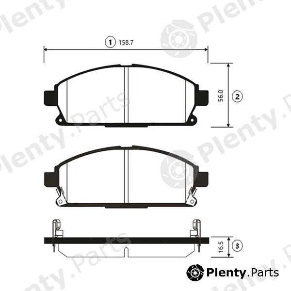 CTR GK0836 — Brake Pad Set, disc brake