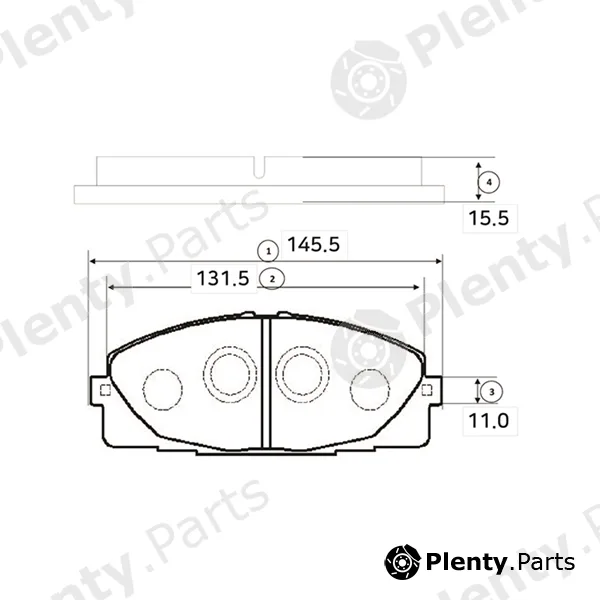 CTR GK1172 — Brake Pad Set, disc brake