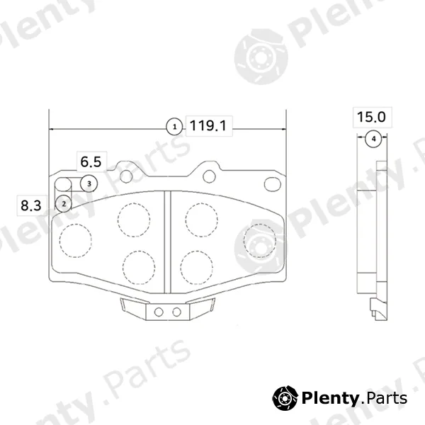 CTR GK1030 — Brake Pad Set, disc brake