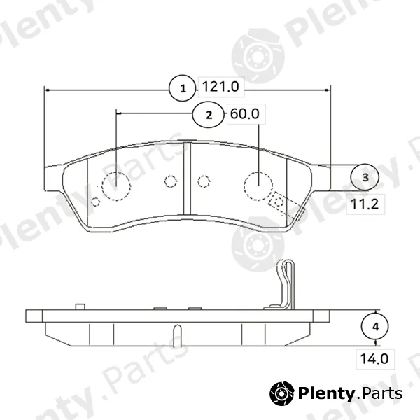 CTR GK0444 — Brake Pad Set, disc brake