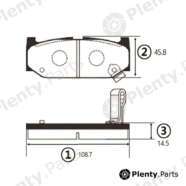 CTR GK0970 — Brake Pad Set, disc brake
