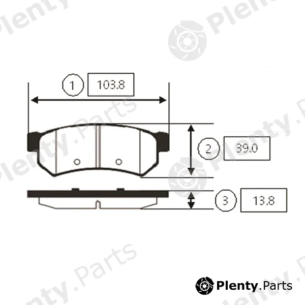 CTR GK0297 — Brake Pad Set, disc brake