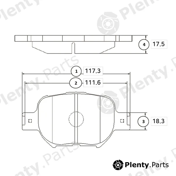 CTR GK1071 — Brake Pad Set, disc brake