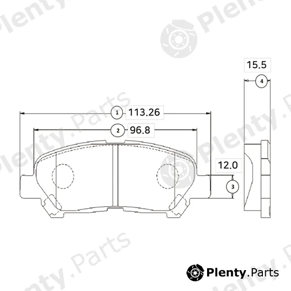 CTR GK1083 — Brake Pad Set, disc brake