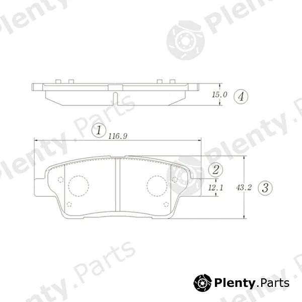CTR GK1349 — Brake Pad Set, disc brake