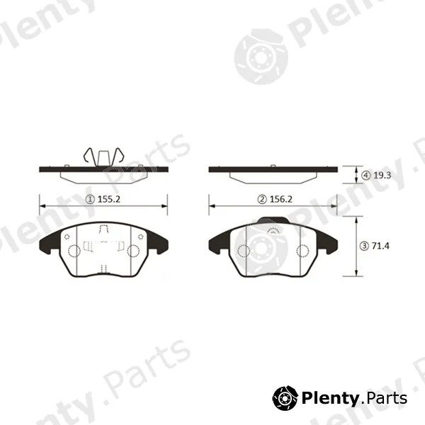 CTR GK1468 — Brake Pad Set, disc brake