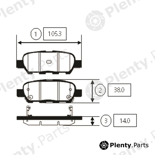 CTR GK0855 — Brake Pad Set, disc brake