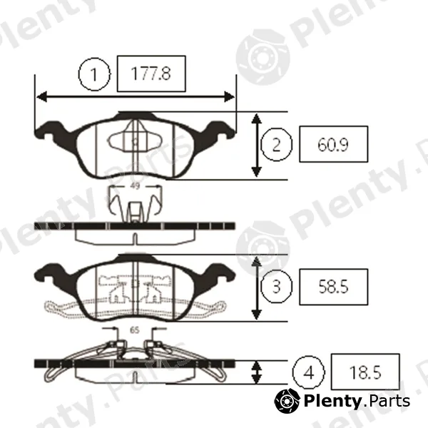 CTR GK0157 — Brake Pad Set, disc brake