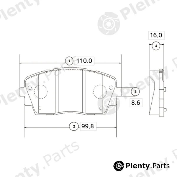 CTR GK0554 — Brake Pad Set, disc brake