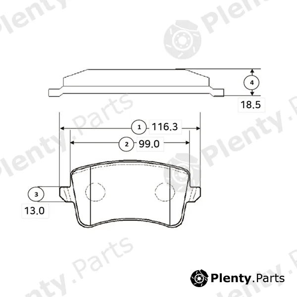 CTR GK1318 — Brake Pad Set, disc brake