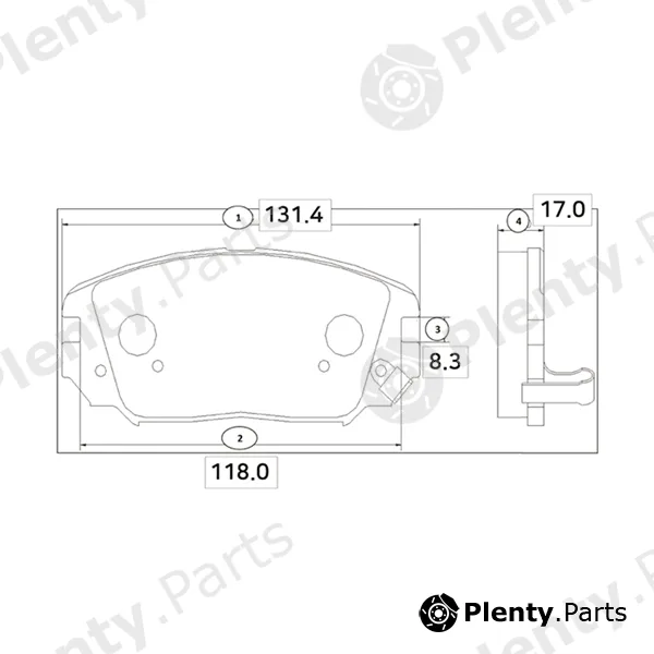 CTR GK0485 — Brake Pad Set, disc brake