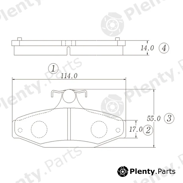 CTR GK0158 — Brake Pad Set, disc brake