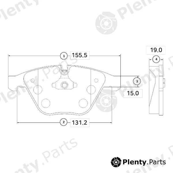 CTR GK0009 — Brake Pad Set, disc brake