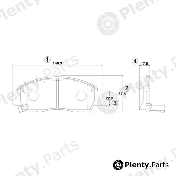CTR GK0345 — Brake Pad Set, disc brake