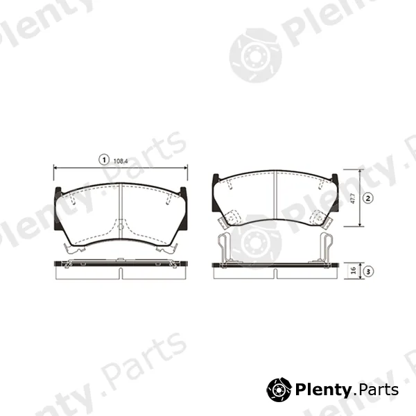 CTR GK0716 — Brake Pad Set, disc brake