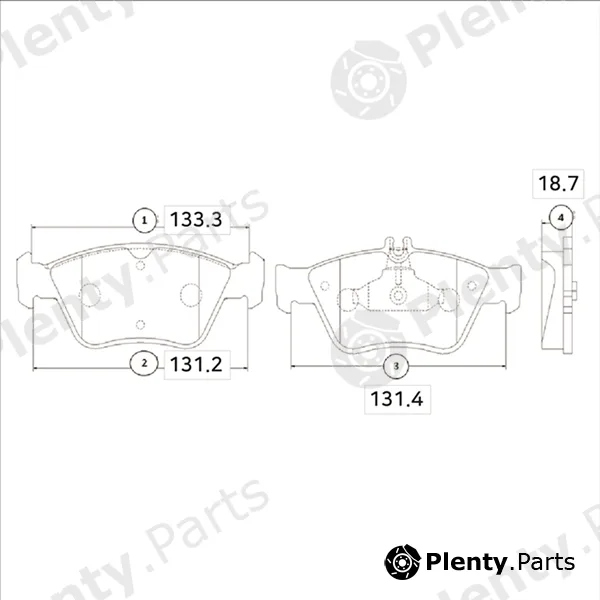 CTR GK0041 — Brake Pad Set, disc brake