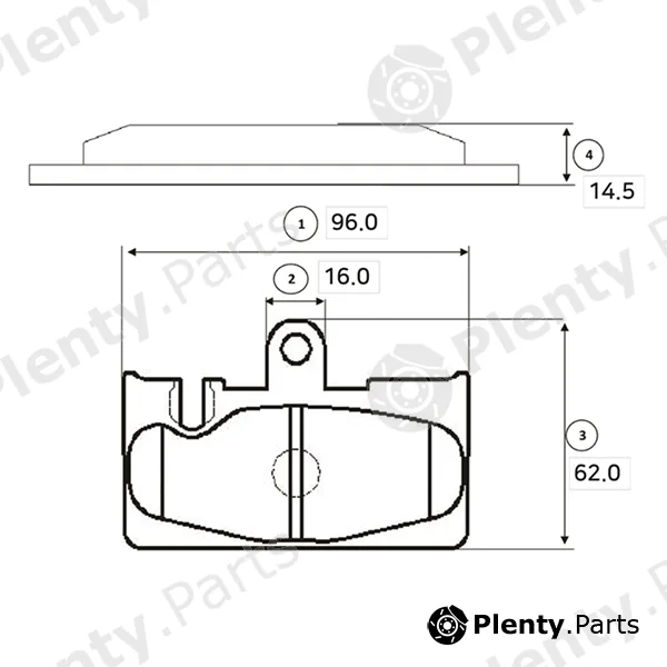 CTR GK1048 — Brake Pad Set, disc brake