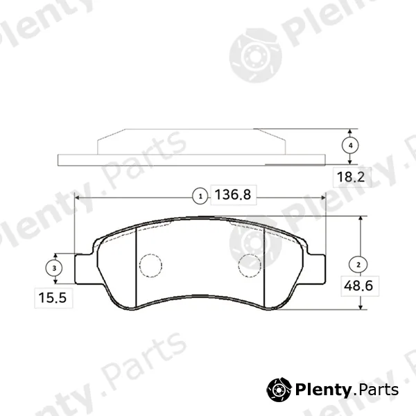 CTR GK0907 — Brake Pad Set, disc brake