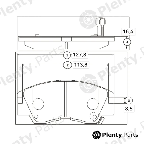 CTR GK0572 — Brake Pad Set, disc brake