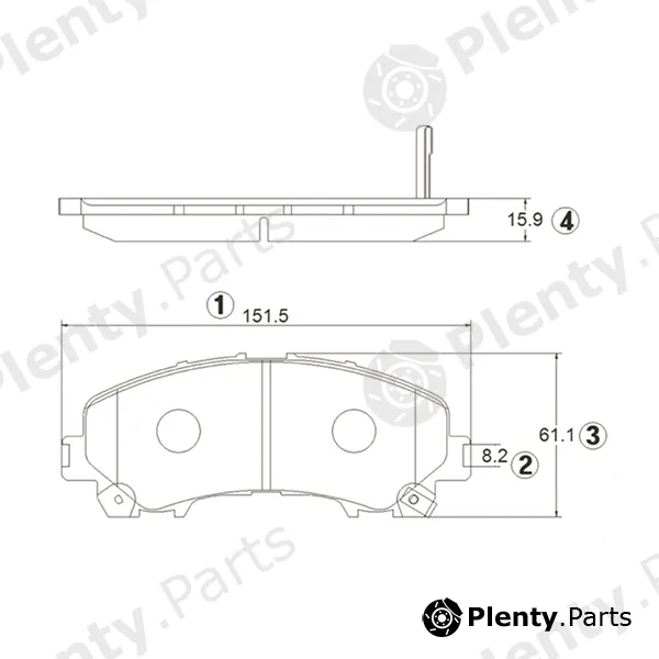 CTR GK1400 — Brake Pad Set, disc brake