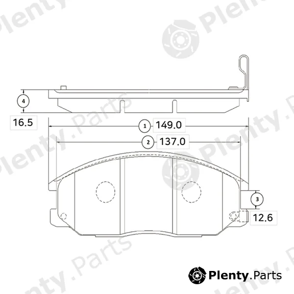 CTR GK0563 — Brake Pad Set, disc brake