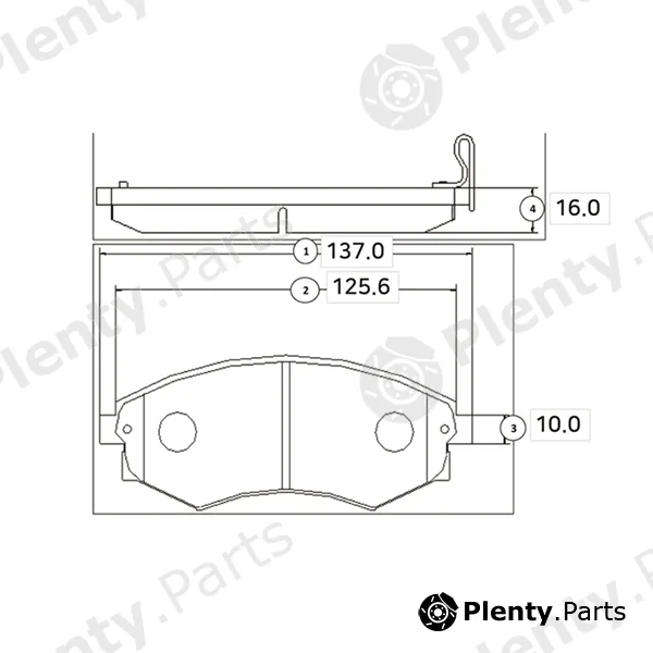CTR GK0557 — Brake Pad Set, disc brake