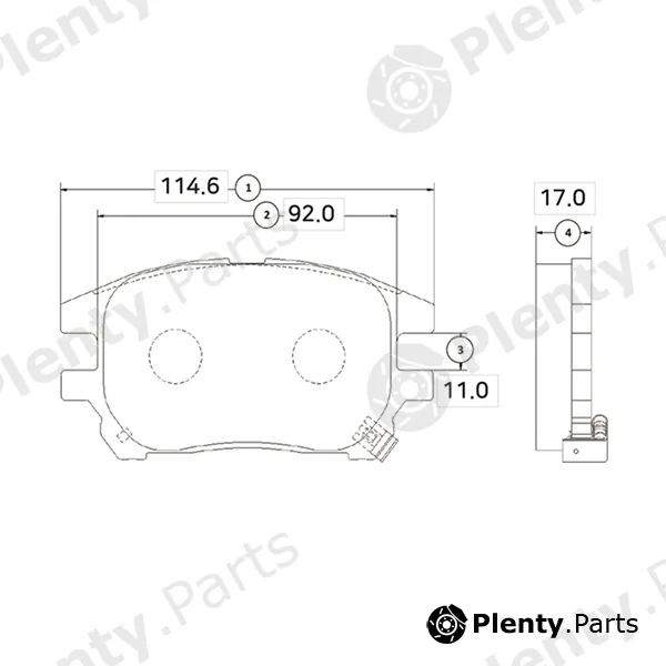 CTR GK1073 — Brake Pad Set, disc brake