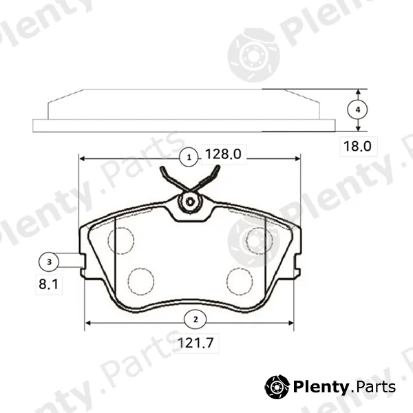 CTR GK1245 — Brake Pad Set, disc brake