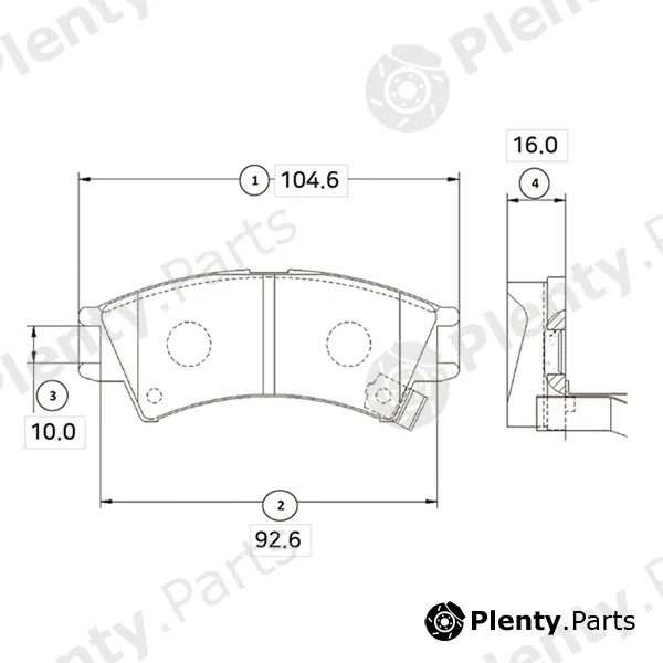 CTR GK0455 — Brake Pad Set, disc brake
