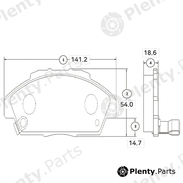 CTR GK0327 — Brake Pad Set, disc brake