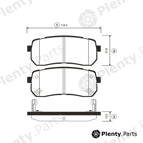 CTR GK0544 — Brake Pad Set, disc brake