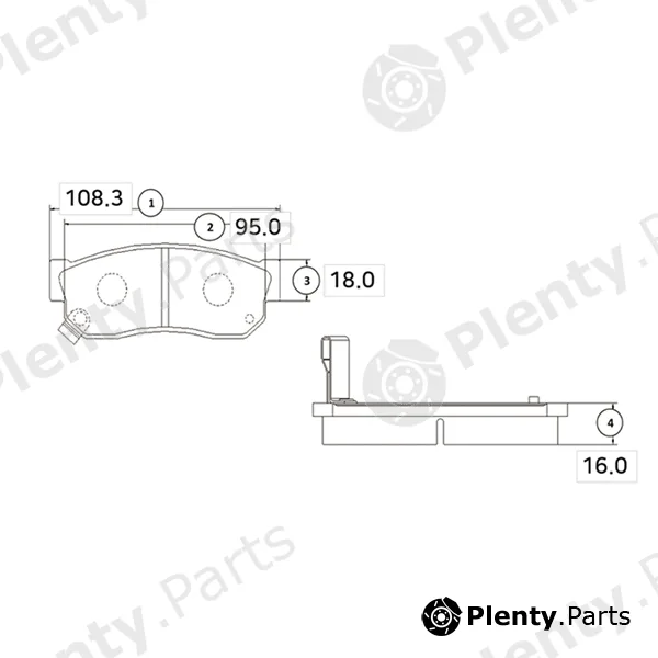 CTR GK0717 — Brake Pad Set, disc brake