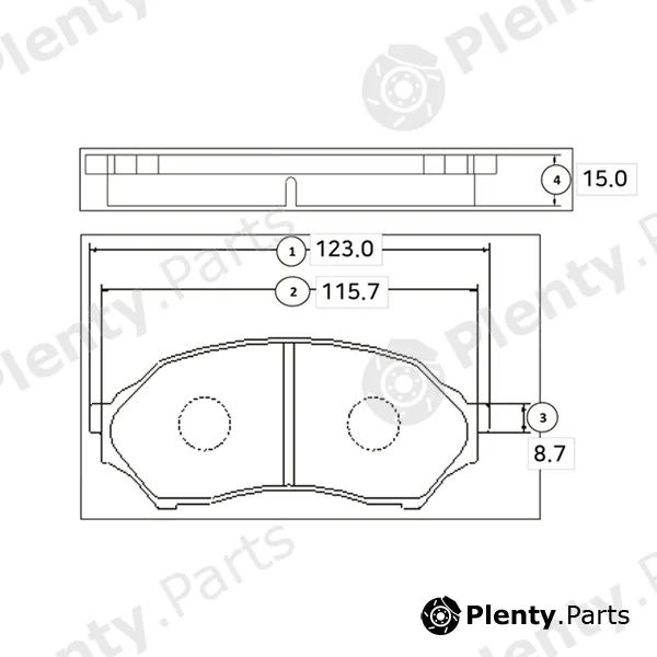 CTR GK0647 — Brake Pad Set, disc brake