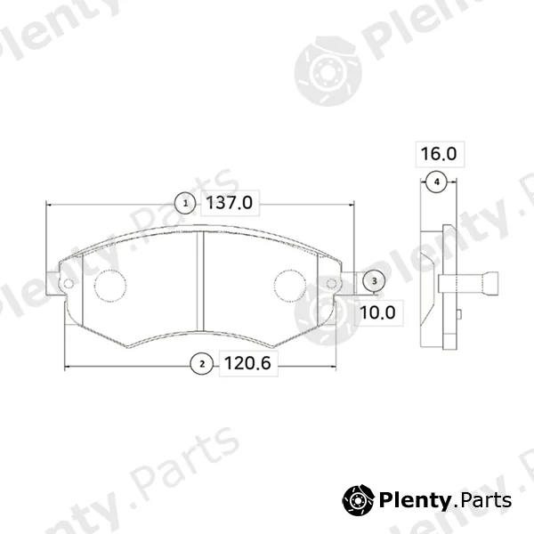 CTR GK0560 — Brake Pad Set, disc brake