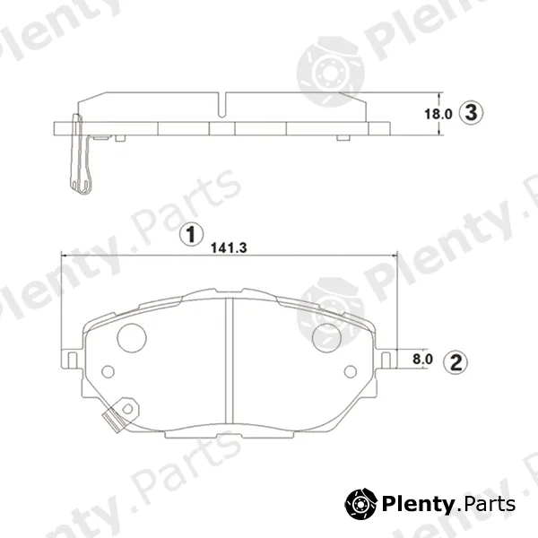 CTR GK1432 — Brake Pad Set, disc brake