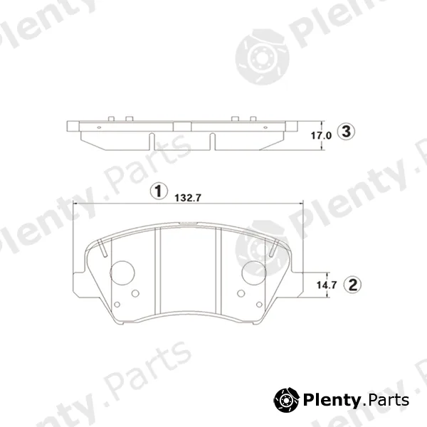 CTR GK1414 — Brake Pad Set, disc brake