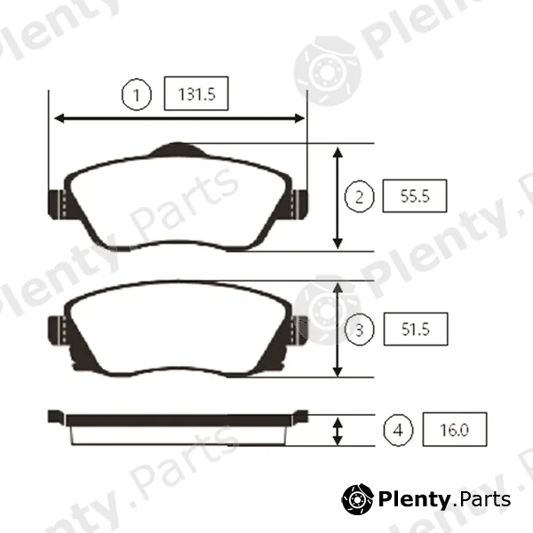 CTR GK0274 — Brake Pad Set, disc brake