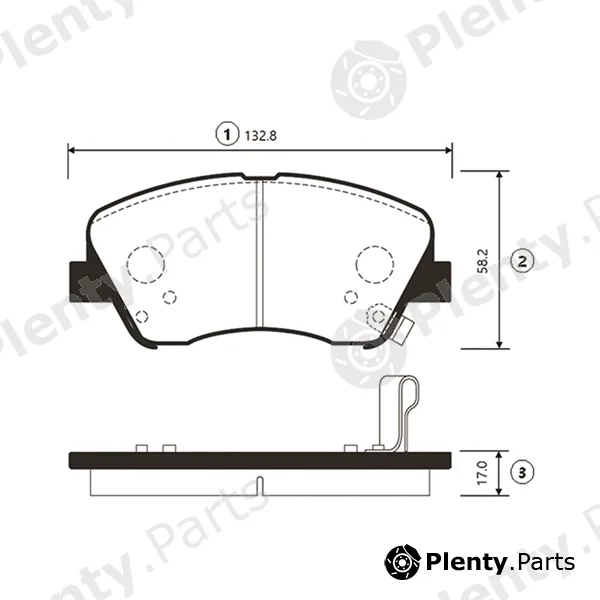 CTR GK0500 — Brake Pad Set, disc brake