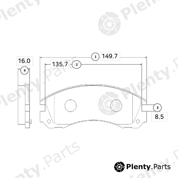 CTR GK0479 — Brake Pad Set, disc brake