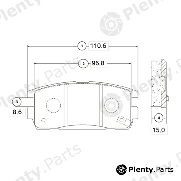CTR GK0447 — Brake Pad Set, disc brake