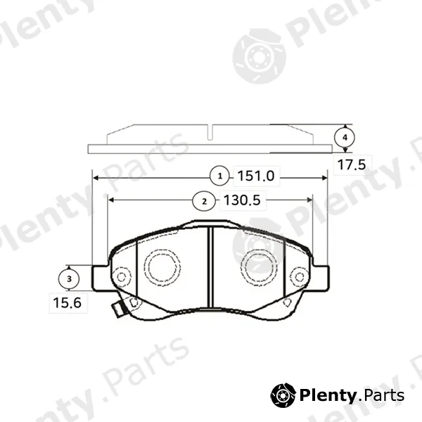 CTR GK1167 — Brake Pad Set, disc brake